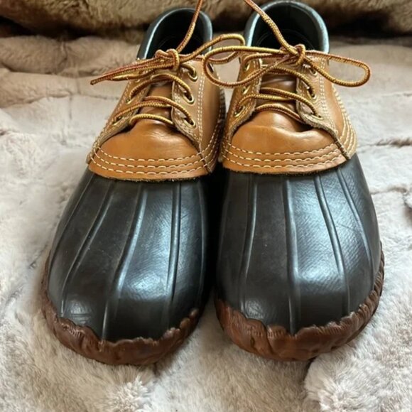 Vintage LL Bean Original Maine Hunting Shoe Leather Duck 3 Hole USA - Picture 6 of 11